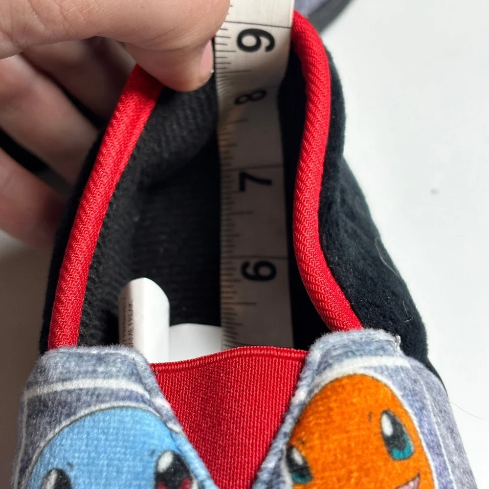 Pokemon Kids Slipper Shoes‎ Black Red Pikachu Gengar Eevee Size 13.5 US